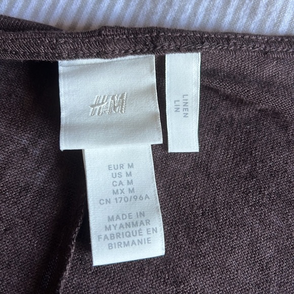Brown linen t-shirt - Picture 2 of 2